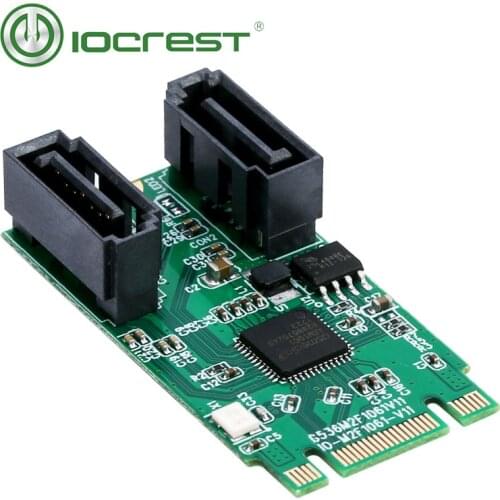 IOCREST M.2(pcie ) to 2 Port SATA 6G RAID Adapter Internal M.2 SATA RAID Controller Card
