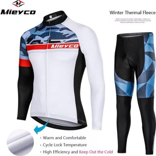 Cycling Jerseys Set Winter Thermal Fleece Bike MTB Racing Pro Team Maillot Ropa Ciclismo Invierno Mountain Bicicleta Clothes