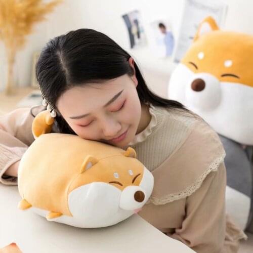 Stuffed animal Plush Husky Shiba Pillow Toys Pillow Comfortable Appease Pillow For Baby Children Sleeping Doll birthday Gifts