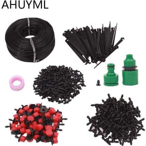 25m Micro-sprinklers Spray Water Cooling Moisturizer Water Irrigation Automatic watering Kit Set Drip Irrigation Garden Watering