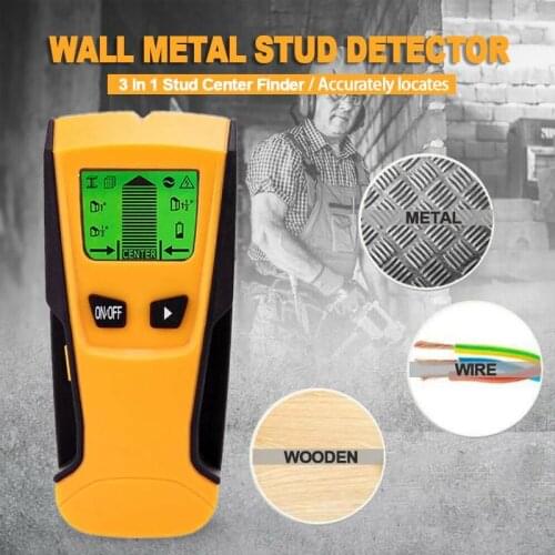 Wall Metal Stud Detector 3 In 1 Metal Detector Find Metal Wood Studs AC Voltage Live Wire Detect Wall Scanner Electric Box Finde
