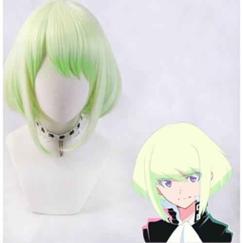 PROMARE Mad Burnish Lio Fotia Anime Cosplay Wig Bobo 35cm Gradient Short Straight Heat Resistant Synthetic Hair + Wig Cap