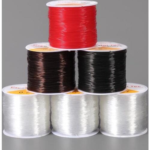 0.5-1.2mm Plastic Crystal DIY Beading Stretch Cords Elastic Line Jewelry Making Supply Wire String jeweler Transparent/Brown/Red