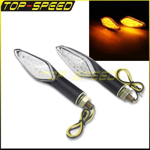 For Honda Kawasaki Yamaha Ducati 10mm 12V 1.4W Motorcycle Turn Signals LED Indicator Amber Light Blinker Lamp