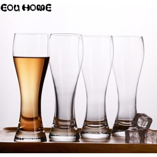 Premium Wheat Beer Glass Transparent Large Capacity Round Eco-Friendly Family Party Champagne Household Water Juice Drinkware