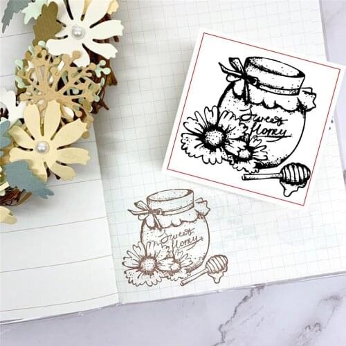 Honey Bee Honeycomb Craft Transparent Silicone Stamp for Scrapbooking DIY Photo album Decorative Card Making Clear Stamps Sheet