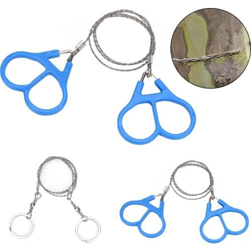Stainless Steel Handle for Cutting Emergent Survival Wire Saw Outdoor Hunt Fish hand Tool Fretsaw