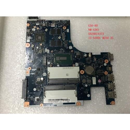 SHELI new motherboard for lenovo G50-80 NM-A361 5B20H14373 Laptop Motherboard with I5-5200U with M230 2G GPU 100% Tested