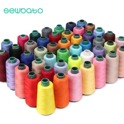 SEWBATO 2500m 40S/2 Long 50 Colors Polyester Sewing Thread Lock Seam suitable Sewing Machine Handmade Clothing Sewing Thread