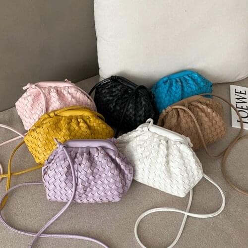 New Brand Design Women Vintage Handbag High Quality Weave Cloud Bags For Women Fashion Shoulder Bags Crossbody Bag Soft Purse