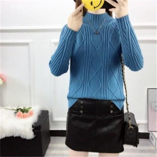 Autumn Warm Knitted Turtleneck Sweater Women Casual Loose Jumper Slim Knitted Sweater Winter Femme Elasticity Pullovers Sweaters