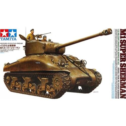 Tamiya 35322 1/35 Scale M1 Super Sherman Tank Assembly Model Building Kits For Adults Hobby Static Toys Model Collection