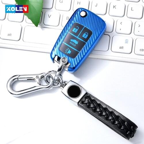 TPU Carbon Fiber Car Remote Key Case Cover Shell For Buick Encore Lacrosse Skylark For Chevrolet Cruze Sonic Trax Camaro Equinox