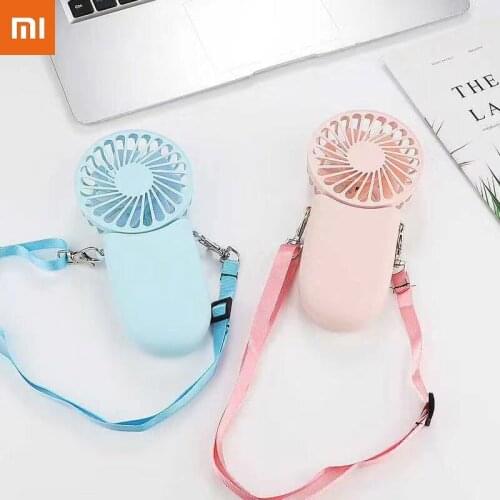 Xiaomi Mini Portable lazy 3 level Sport Fan Foldable Desktop Fan Electric Cooling Air Fan with Lanyard USB Rechargeable Fan