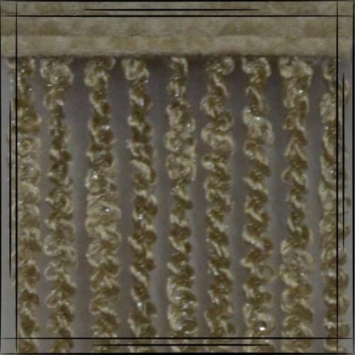 Gülpınar Curtain Beige Silver Silvery Double Curling Rope Curtain