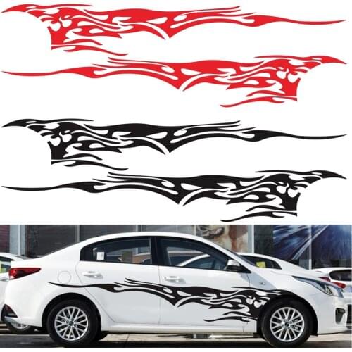 2x Car Vinyl Decal Graphics Side Flame element Stickers Body Generic Decal Sticker Accessories