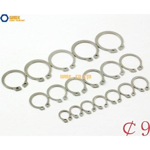 200 Pieces 9mm 304 Stainless Steel External Circlip Snap Retaining Ring