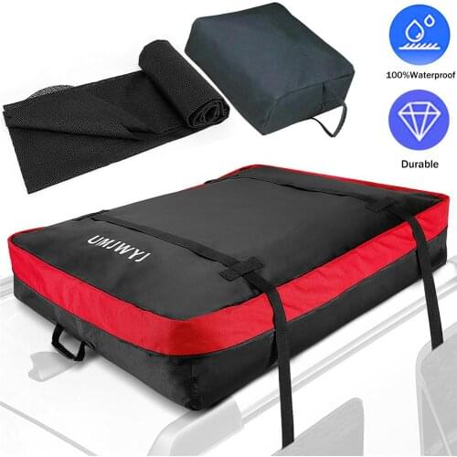 Car Roof Bag Cargo Carrier Waterproof Dust-proof Rooftop Cargo Carrier With 2 Reinforced Straps For Off-road Vehicles Dropship