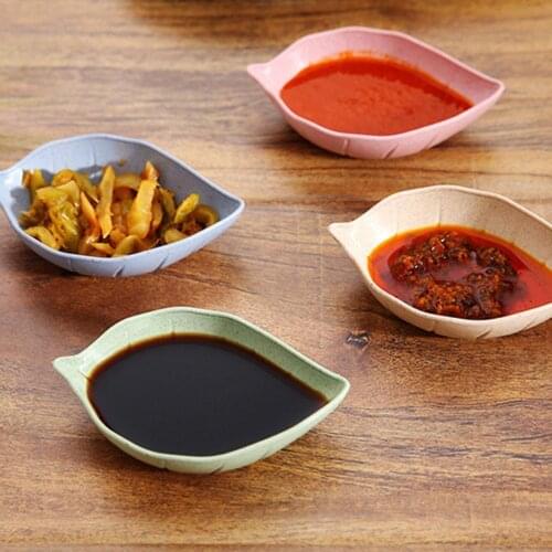 1PC Sauce Dish Creative Leaf Shape Multi-Purpose Seasoning Bowl Seasoning Soy Sauce Vinegar Seasoning Bowl Easy To Clean