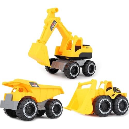 1:18 20cm Big Size Truck Construction Vehicles Model Toys Children Educational Imitation Inertia Multifunction Kid Excavator Toy