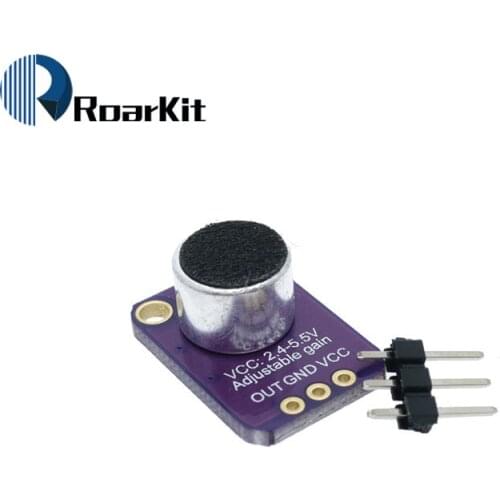 GY-MAX4466 MAX4466 Electret Microphone Amplifier Module Adjustable Gain OUT GND VCC Amplifier Board 2.4-5V DC For Arduino