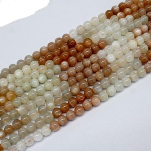 Good Quality Natural Mixed Color Moon Stone Loose Round Beads 6mm,8mm,10mm