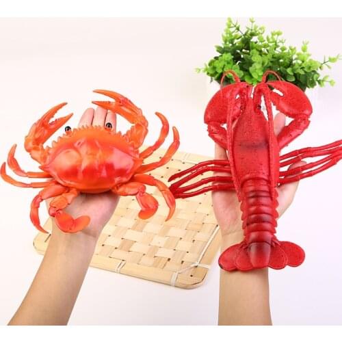 Kids Realistic Sea Animal Antistress Decompression Toy Simulation Mini Crab Lobster Sound Toys Squeeze Animal Toys Home Decor
