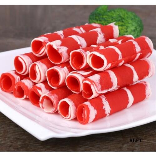 Beef mutton rolls simulation fake food model for Supermarket butchery hotel restaurant Kitchen shop store decoration props