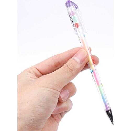 1PCS 6 colors Kawaii Colored Ink Gel Pen Cute Watercolor Marker Water Chalk Pens for Photo Album Scrapbook Decor
