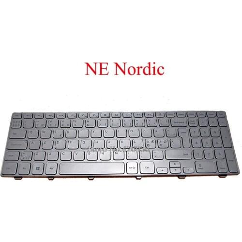 Laptop NE Keyboard For DELL For Inspiron 15 7000 7537 P36F Nordic 0K31D3 K31D3 SG-62010-79A Silver With Backlit new