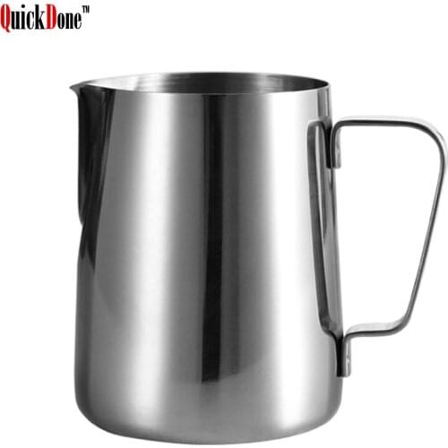 QuickDone Frothing Pitcher Stainless Steel Coffee Milk Foam Cup Pull Flower Cups Cappuccino Bottle Japanese-style AKC5178