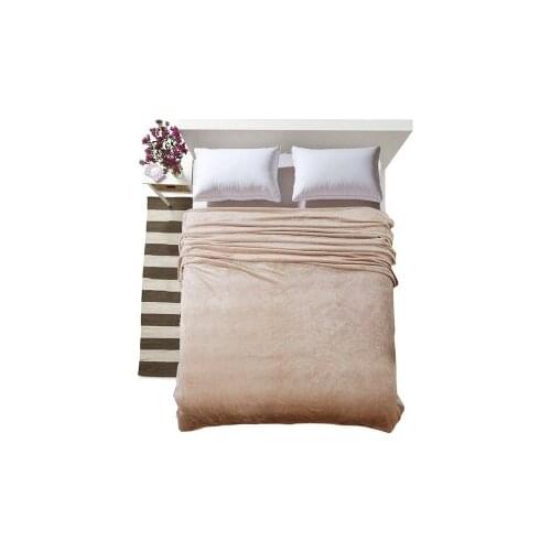 Summer Thin Section Soft And Comfortable Pure Color Flannel Blanket Throw On Sofa/bed/ Travel Plaids Bedspreads Sheets