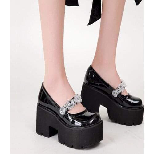 Spring Platform Leather Shoes Women Flats Casual Oxford Loafers Thick Bottom Ladies Wedge Lolita Shoes Mary Jane Women Moccasins