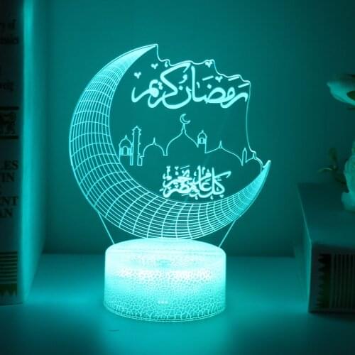 Moon Star LED Night Light Ramadan Decoration For Home Desktop Lights Eid Mubarak Islamic Muslim Party Decor Eid Al Adha Ramadan