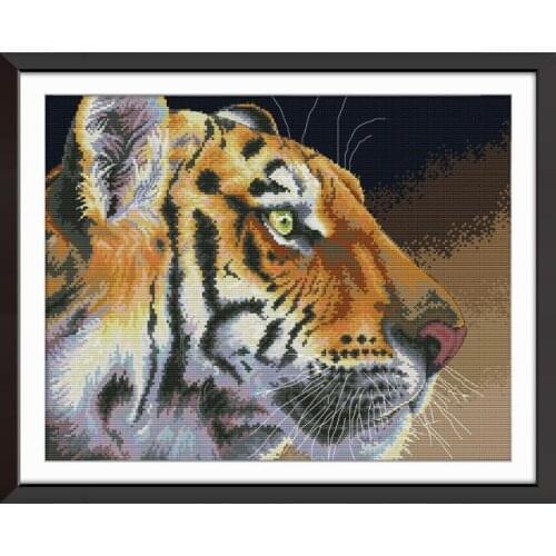 Tiger 3 cross stitch kit aida 14ct 11ct count print canvas cross stitches needlework embroidery DIY handmade