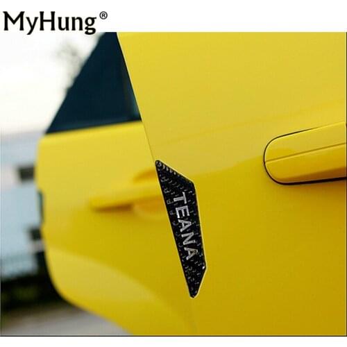 Car Door Scuff Sticker Anti-collision Anti-rub Decorative Protective Carbon Fiber Bar Bumper Strip for Nissan Teana