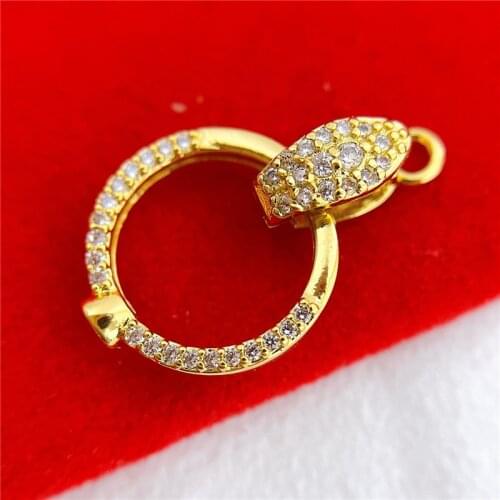 Wholesale DIY Natural Stones Beads Jewelry Making Accessories Silver/Gold/Rose Gold Metal Connector Clasps Findings