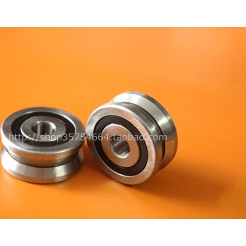 Bearing steel V groove double row roller guide bearing LV201-14RS size 10*38*17mm non textile standard
