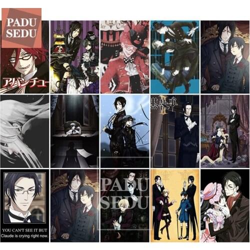 Black Butler Sebastian Ciel Poster 5D DIY Diamond Painting Full Square Embroidery Patterns Cross Stitch Rhinestone Decor Bedroom