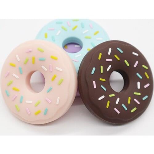 Lovely Baby Teether Silicone Rodent Pacifier Pendant Donut Teething Toys Baby Nursing Accessories And Gifts Silicone Teether