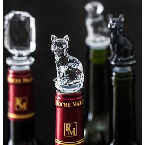 Animal Wine Bottle Stopper Champagne Silicone Cap Cute Cat Dog Seal Cover Lid