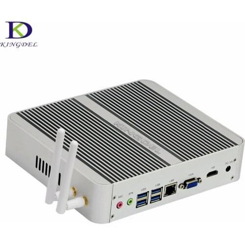 Cheapest Intel Core i3 7100U 7th Gen Kaby Lake Win10 Fanless Mini PC 4K HTPC Fanless Nuc Intel HD Graphics 620 Nettop Computer