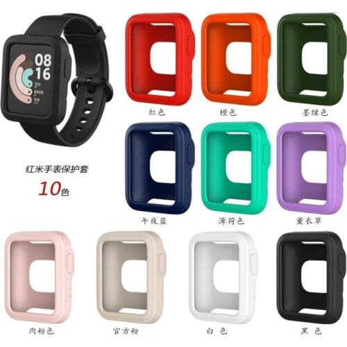 Silicone Soft Protective Cover Case For Xiaomi Mi Watch Lite Edge Frame Bumper Protector Shell For Redmi Watch Cases