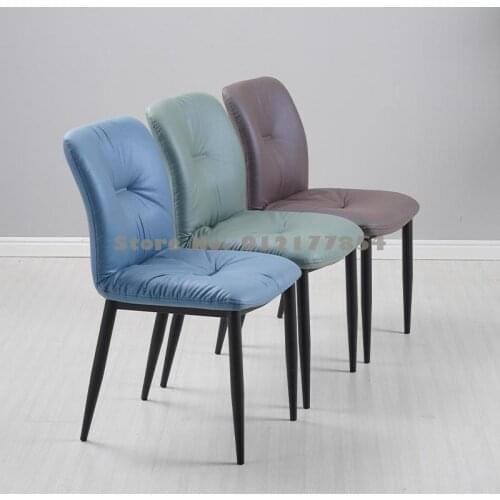 Nordic home backrest cotton chair makeup backrest manicure stool mahjong table and chair hotel negotiation leather chair