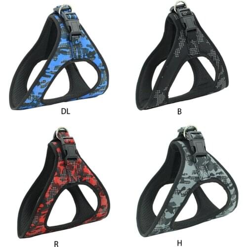Dog Harness Vest Reflective Breathable Adjustable Pet Harness Outdoor Walking Running No Pull Dogs Cats Harness