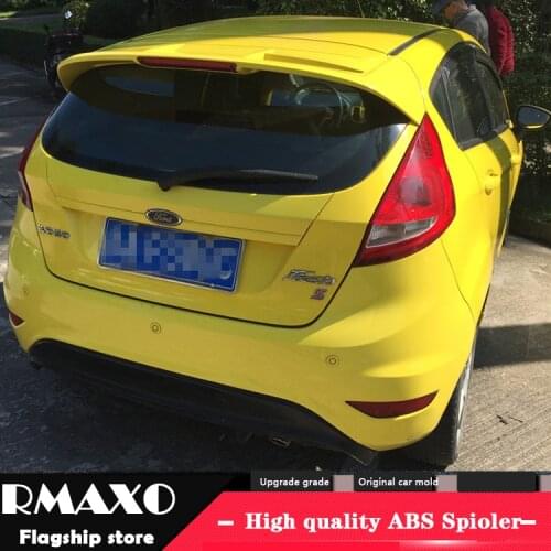 For Ford Fiesta Spoiler 2009-2013 High Quality ABS Material Car Rear Wing Primer Color Rear Spoiler