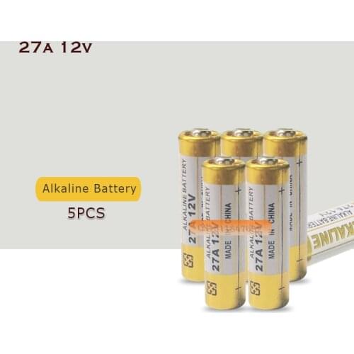 5PCS 27A 12V dry alkaline battery 27AE 27MN A27 for doorbell,car alarm,walkman,car remote control etc