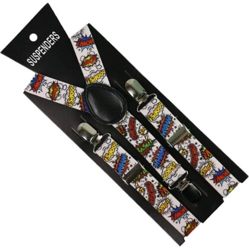 Winfox Fashion Boys Girls Kids Children Elastic Y-Back Party Suspender Letter Print Suspenders