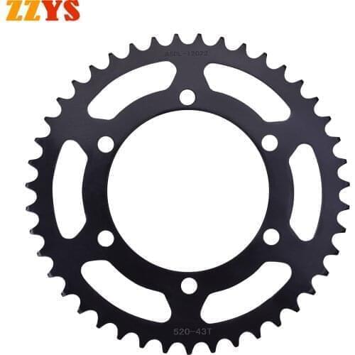520 43T 43 Tooth Motorcycle Rear Sprocket Gear Staring Wheels For Kawasaki EX250R Ninja 250R EX250 EX 250 Ninja Special Edition