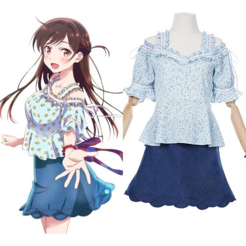 Rent A Girlfriend Ichinose Chizuru/Mizuhara Chizuru Cosplay Costume Women Summer Suit Uniform Halloween Carnival Outfit